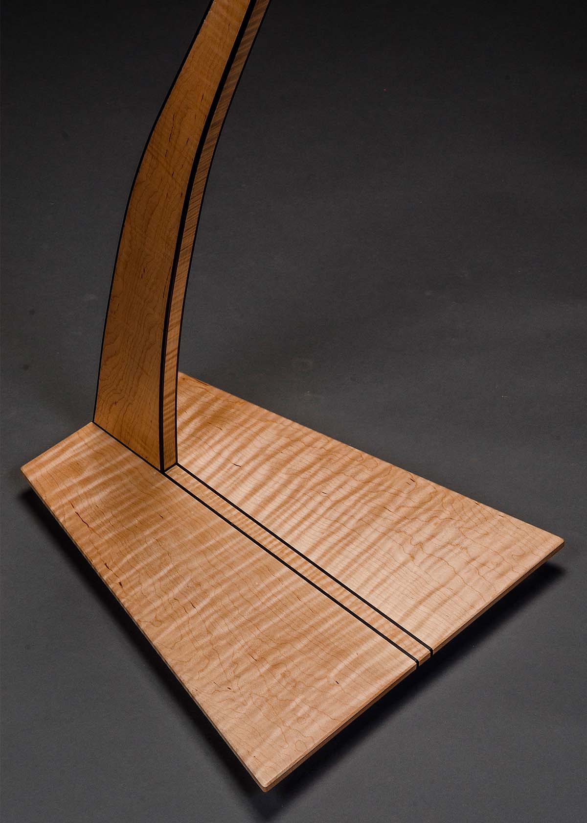 SM Guitar Stand in Curly Maple, Double Inlay