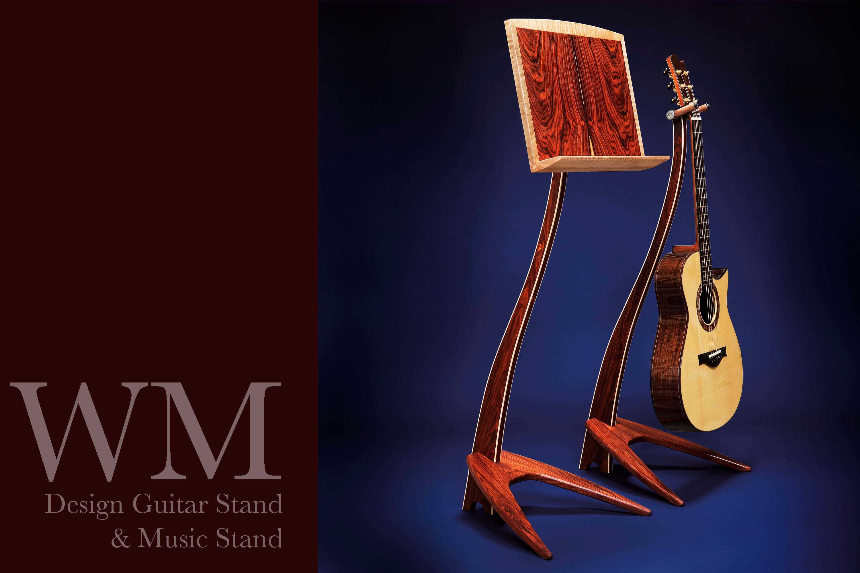 WM Guitar Stand in cocobolo.