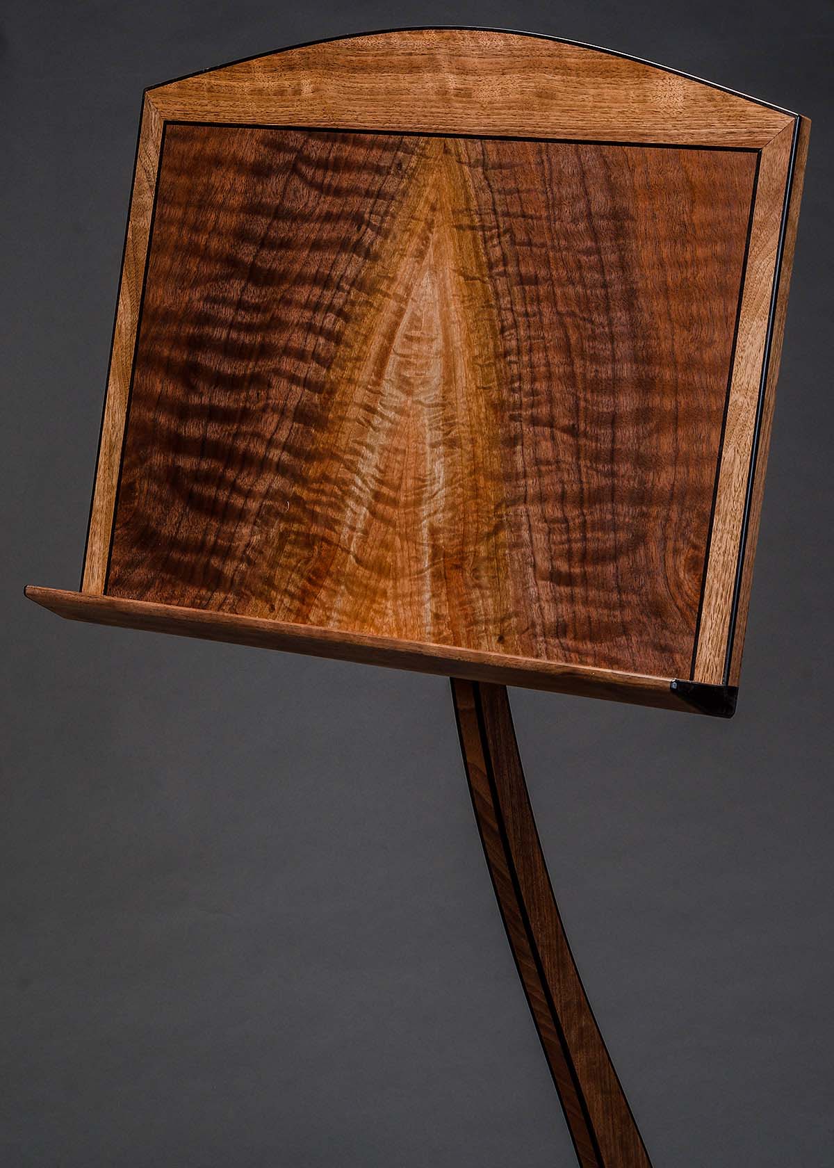 SM Guitar Stand in Claro Walnut with Ebony Binding